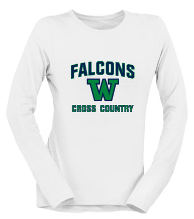Woodinville Falcons W Script Cross Country Women's LS T-Shirt