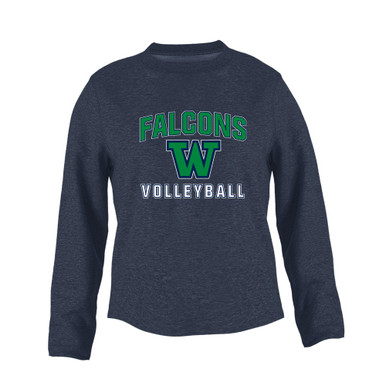 Woodinville Falcons W Script Volleyball Women's Sweatshirt
