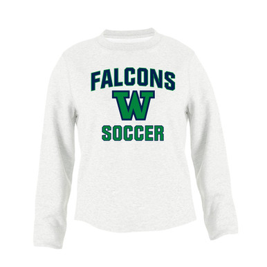 Woodinville Falcons W Script Soccer #1 Men's Sweatshirt