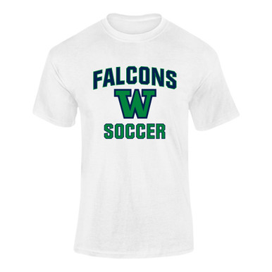 Woodinville Falcons W Script Soccer #1 Men's Premium SS T-Shirt