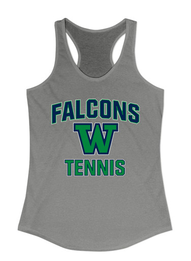 Woodinville Falcons W Script Tennis Women's Tank Top