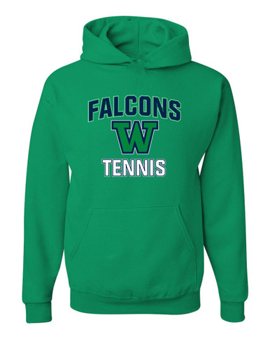 Woodinville Falcons W Script Tennis Men's Premium Hoodie