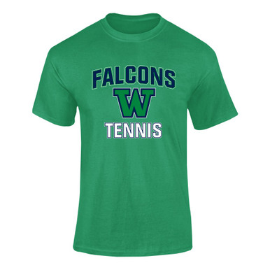 Woodinville Falcons W Script Tennis Men's SS T-Shirt