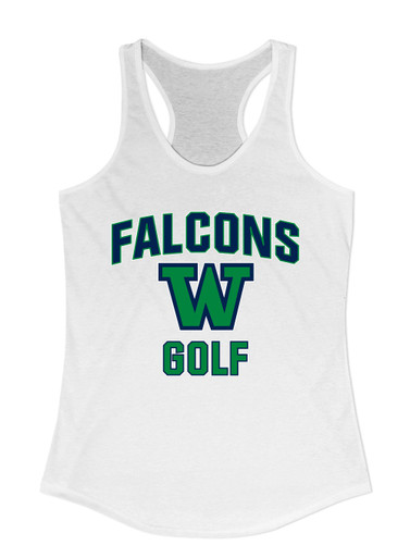 Woodinville Falcons W Script Golf Women's Tank Top
