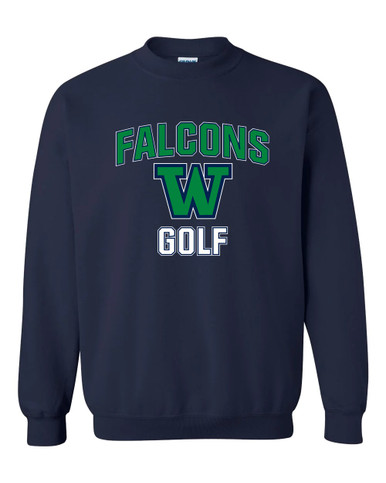 Woodinville Falcons W Script Golf Men's Sweatshirt