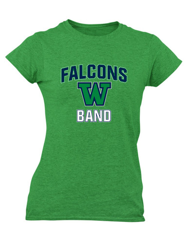 Woodinville Falcons W Script Band # 1 Women's SS T-Shirt