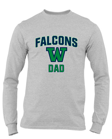 Woodinville Falcons W Script Dad Men's Premium LS T-Shirt