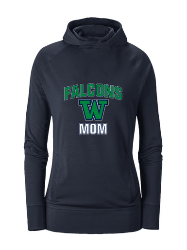 Woodinville Falcons W Script Mom Women's Hoodie