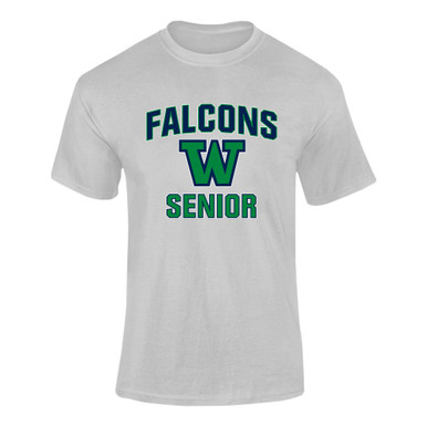 Woodinville Falcons W Script Senior #1 Men's Premium SS T-Shirt