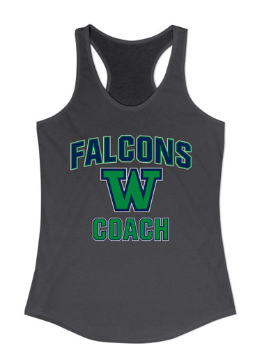 Woodinville Falcons W Script Coach Women's Tank Top