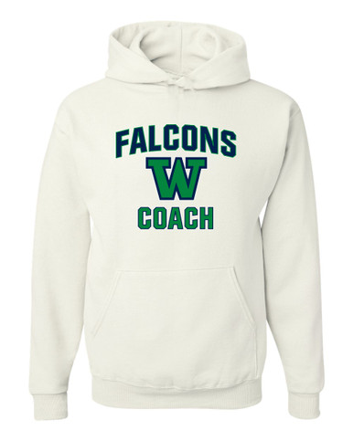 Woodinville Falcons W Script Coach Men's Premium Hoodie