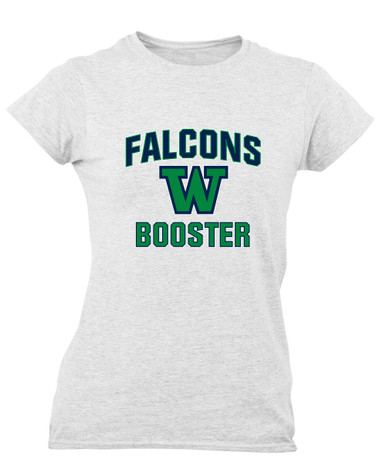 Woodinville Falcons W Script Booster Women's Premium SS T-Shirt