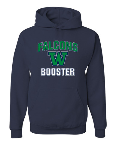 Woodinville Falcons W Script Booster Men's Premium Hoodie