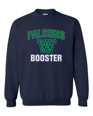 Woodinville Falcons W Script Booster Men's Sweatshirt