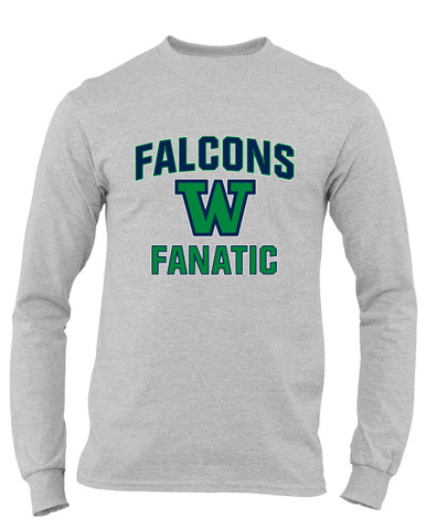 Woodinville Falcons W Script Fanatic Men's Premium LS T-Shirt