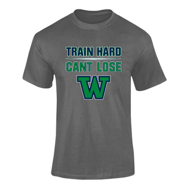 Woodinville Falcons W Script Train Hard, Can't Lose Men's Premium SS T-Shirt