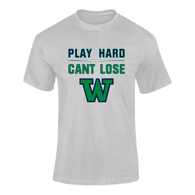 Woodinville Falcons W Script Play Hard, Can't Lose Men's Premium SS T-Shirt