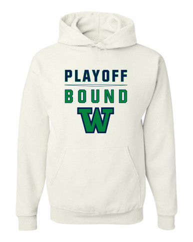 Woodinville Falcons W Script Playoff Bound Men's Premium Hoodie