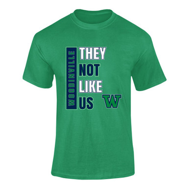 Woodinville Falcons W Script They Not Like Us #1 Men's SS T-Shirt