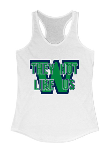 Woodinville Falcons W Script They Not Like Us #2 Women's Tank Top