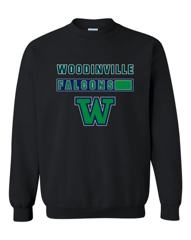 Woodinville Falcons W Script Mascot #7 Men's Sweatshirt