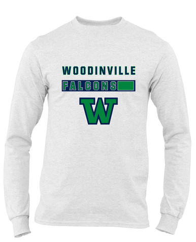 Woodinville Falcons W Script Mascot #7 Men's Premium LS T-Shirt