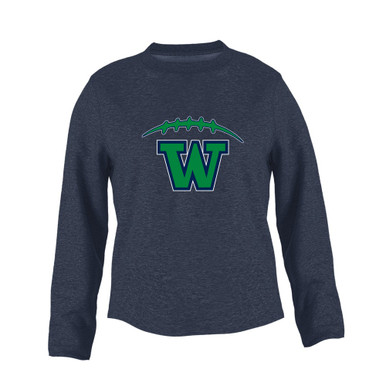 Woodinville Falcons W Script Football #2 Women's Sweatshirt