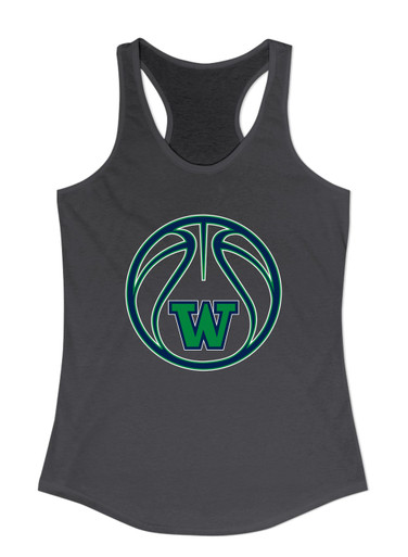 Woodinville Falcons W Script Basketball #2 Women's Tank Top