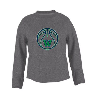 Woodinville Falcons W Script Basketball #2 Women's Sweatshirt