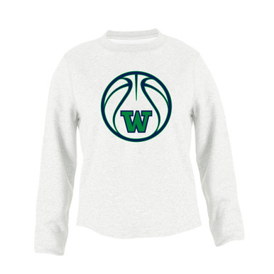 Woodinville Falcons W Script Basketball #2 Men's Sweatshirt