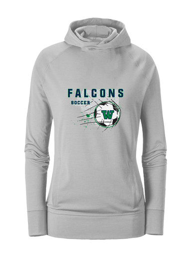 Woodinville Falcons W Script Soccer #2 Women's Hoodie