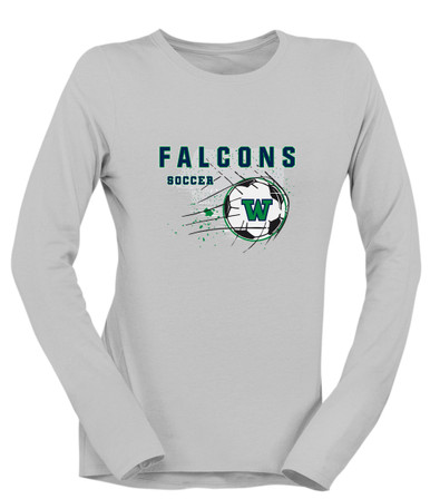 Woodinville Falcons W Script Soccer #2 Women's LS T-Shirt
