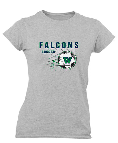 Woodinville Falcons W Script Soccer #2 Women's SS T-Shirt