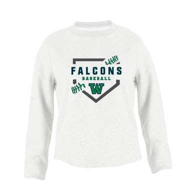 Woodinville Falcons W Script Baseball #2 Women's Sweatshirt