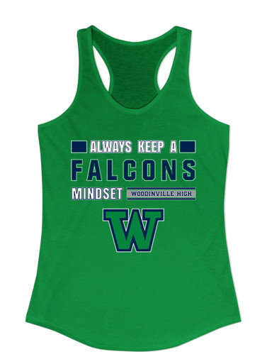 Woodinville Falcons W Script Mindset Women's Tank Top