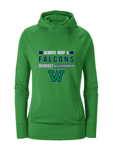 Woodinville Falcons W Script Mindset Women's Hoodie