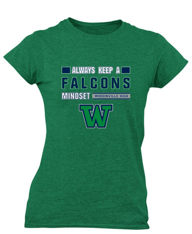 Woodinville Falcons W Script Mindset Women's Premium SS T-Shirt