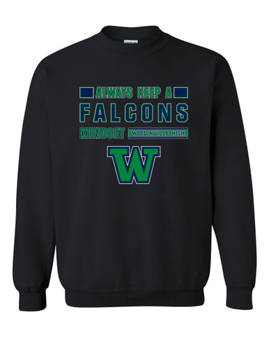 Woodinville Falcons W Script Mindset Men's Sweatshirt
