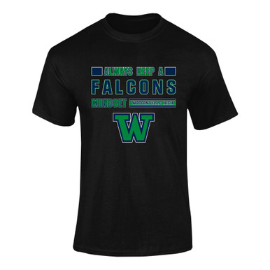 Woodinville Falcons W Script Mindset Men's Premium SS T-Shirt