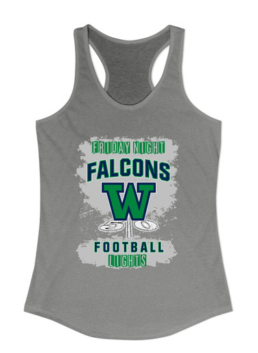 Woodinville Falcons W Script Football #6 Women's Tank Top