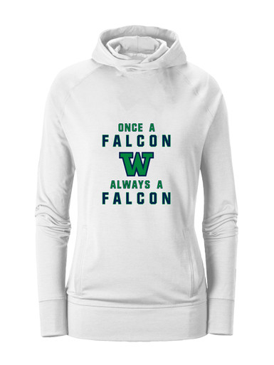 Woodinville Falcons W Script Once A Women's Hoodie