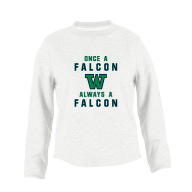 Woodinville Falcons W Script Once A Women's Sweatshirt