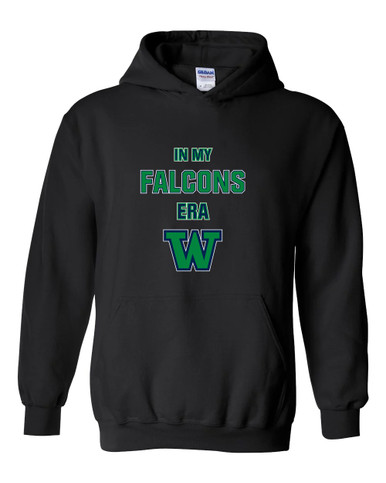 Woodinville Falcons W Script Era #1 Men's Hoodie
