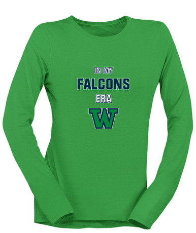 Woodinville Falcons W Script Era #1 Women's LS T-Shirt