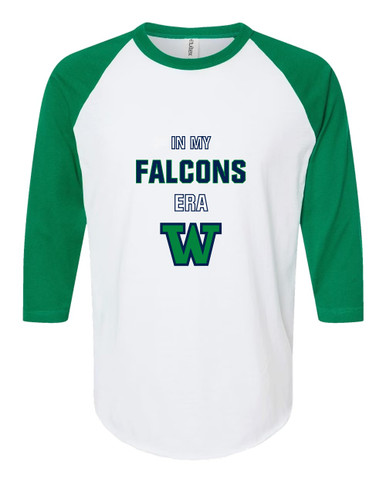 Woodinville Falcons W Script Era #1 Women's Baseball T-Shirt