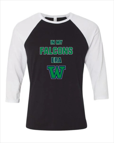Woodinville Falcons W Script Era #1 Men's Baseball T-Shirt