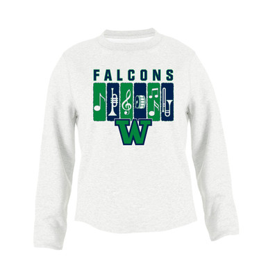 Woodinville Falcons W Script Band # 2 Men's Sweatshirt