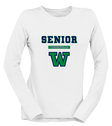 Woodinville Falcons W Script Senior #2 Women's LS T-Shirt