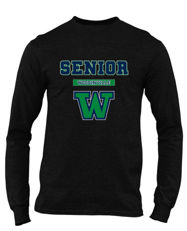 Woodinville Falcons W Script Senior #2 Men's Premium LS T-Shirt