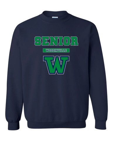Woodinville Falcons W Script Senior #2 Men's Sweatshirt